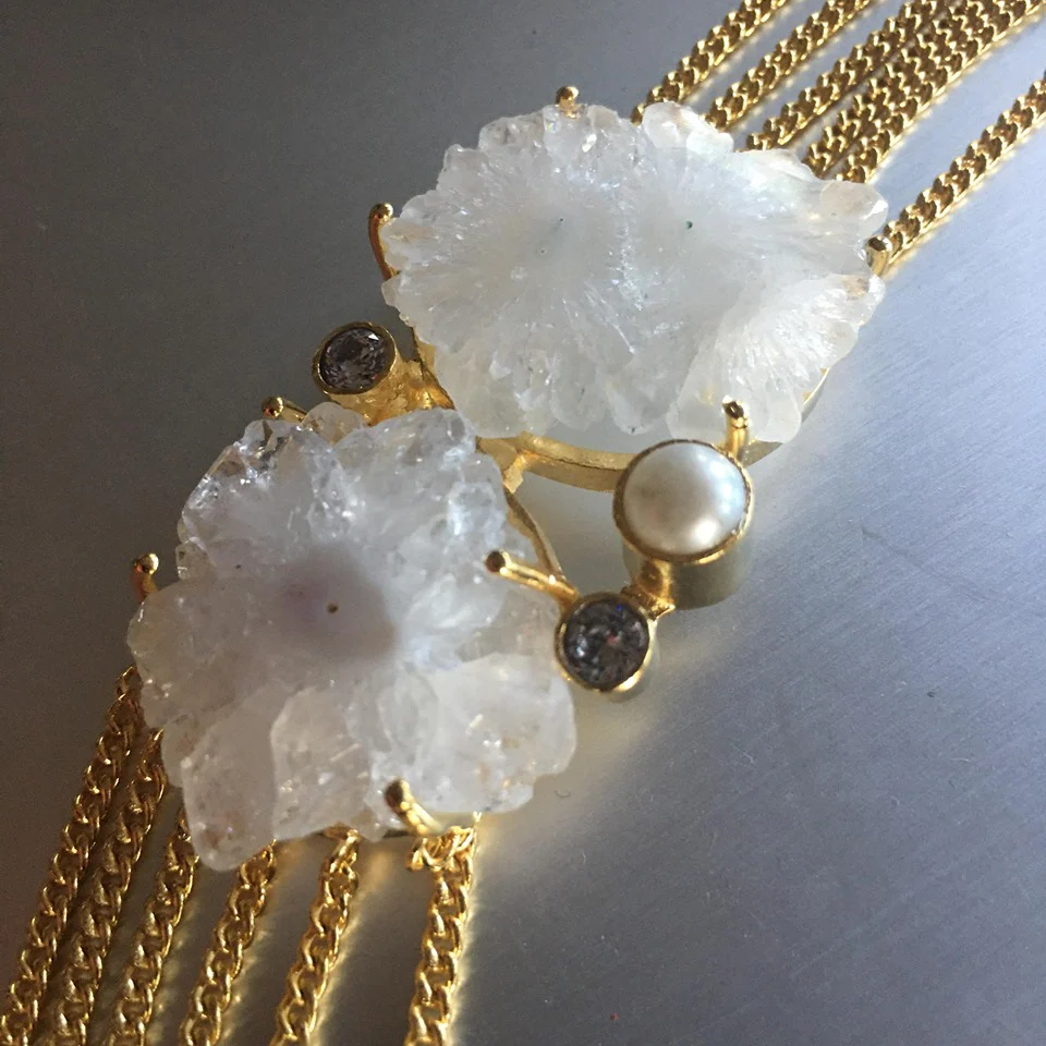 Elegant Multi-Strand Faux Crystal Bracelet